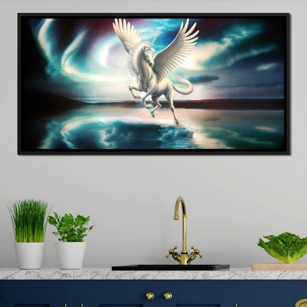 Northern Light Unicorn Canvas Wall Art