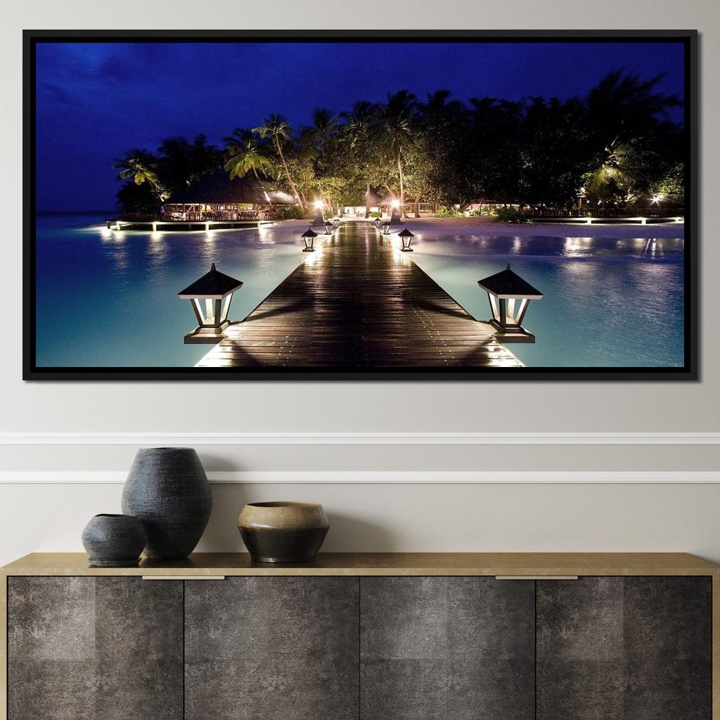 Night Vacation Canvas Wall Art