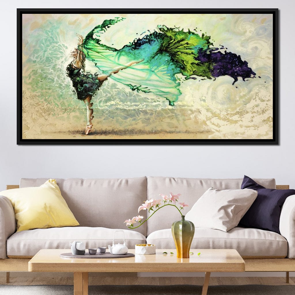 Ballerina Butterfly Canvas Wall Art