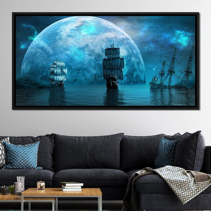 Sailing World Canvas Wall Art
