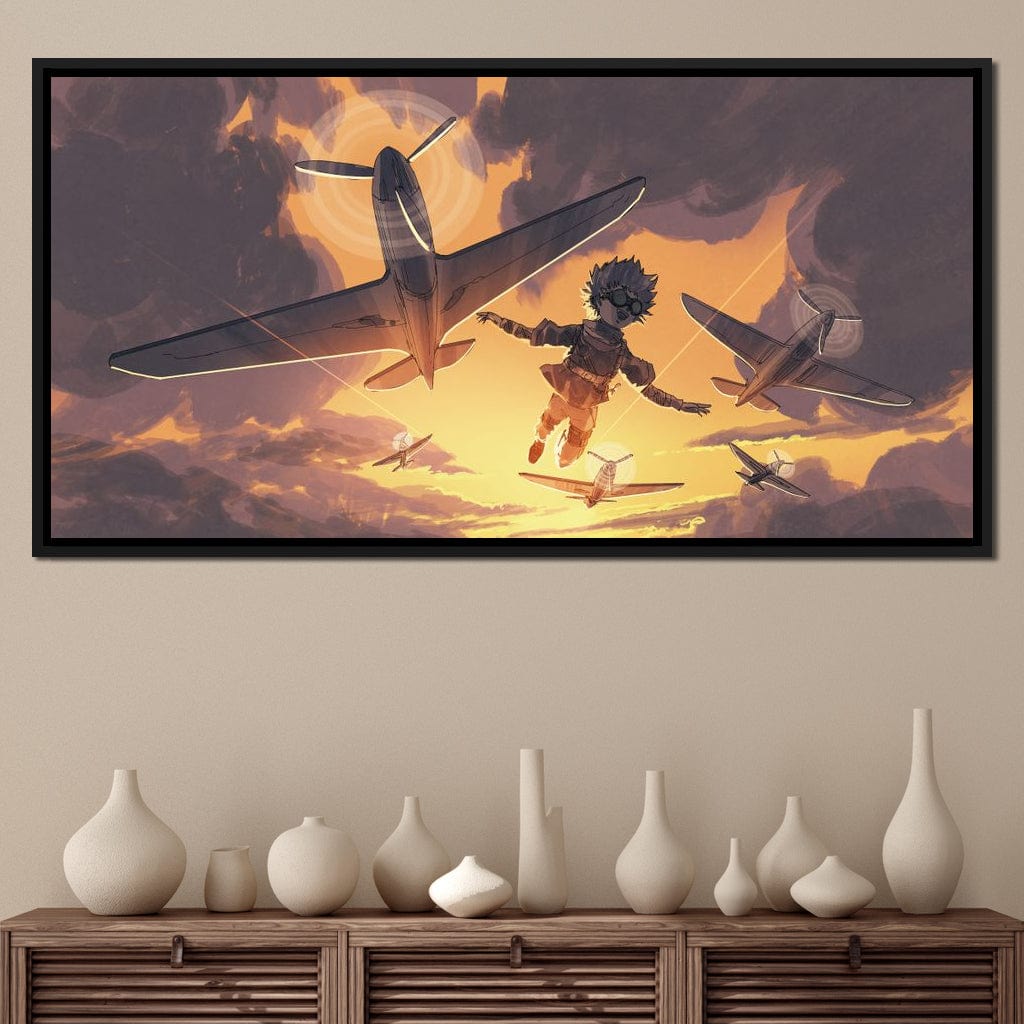 The Boy Flying Canvas Wall Art