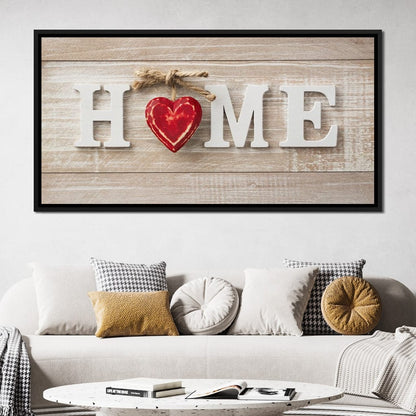 Home Is Where The Heart Is Canvas Wall Art