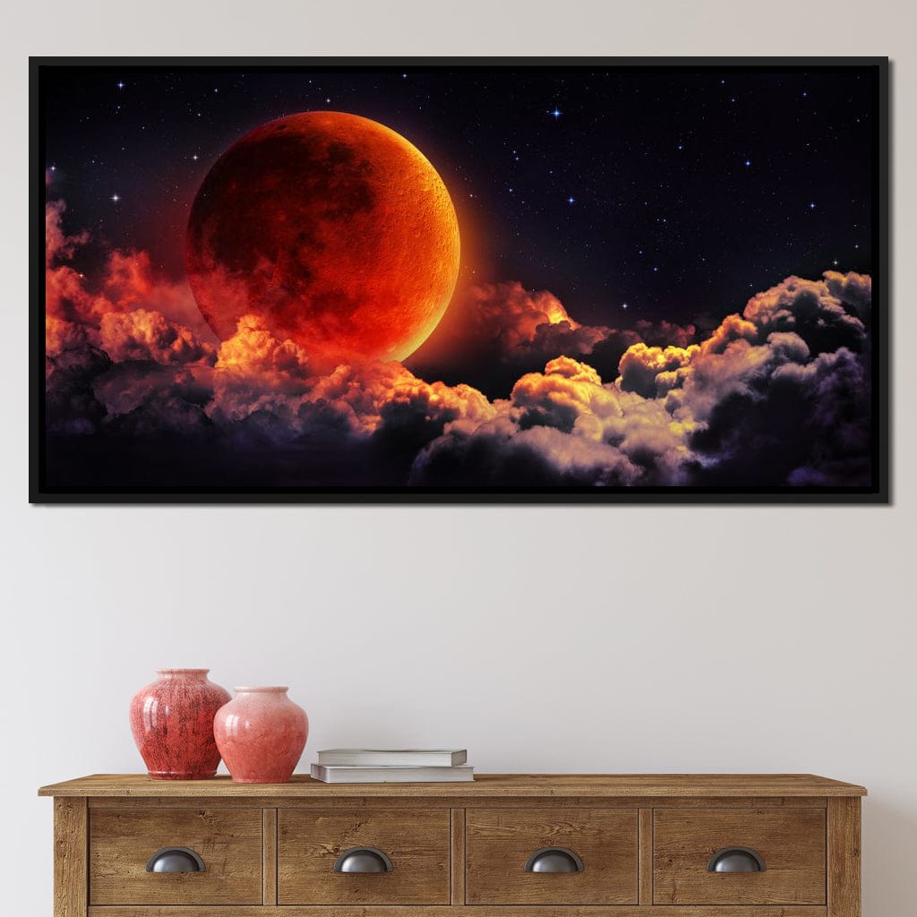 Red Moon Canvas Wall Art
