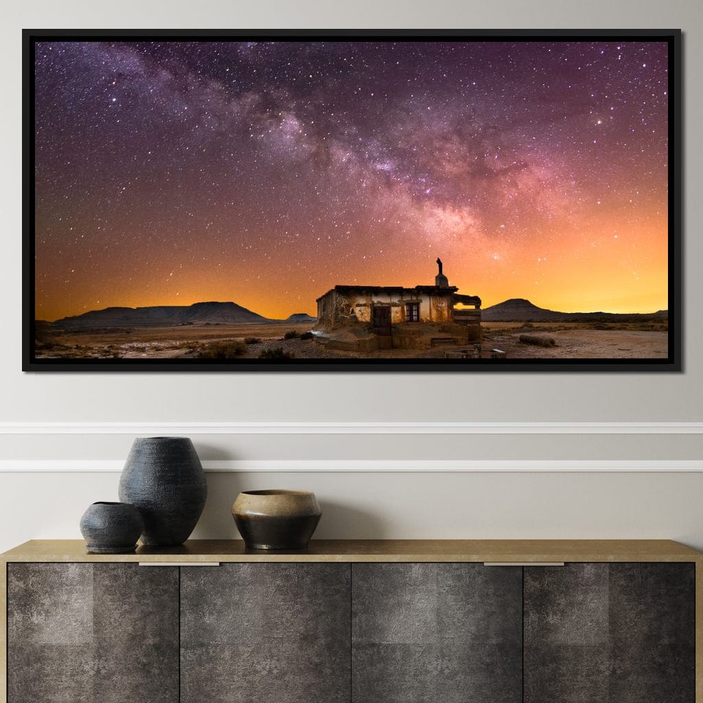 Shepherd Hut Desert Night Canvas Wall Art