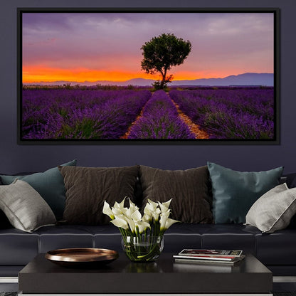 Provence Sunset Canvas Wall Art