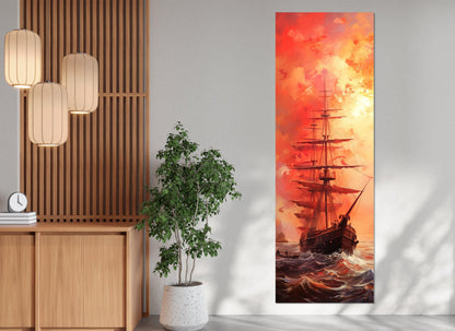 Vintage Sailboat Canvas Print - Framed Nautical Wall Art | Ready to Hang