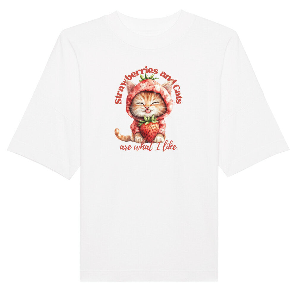 Strawberries and cats Organic Oversize Blast