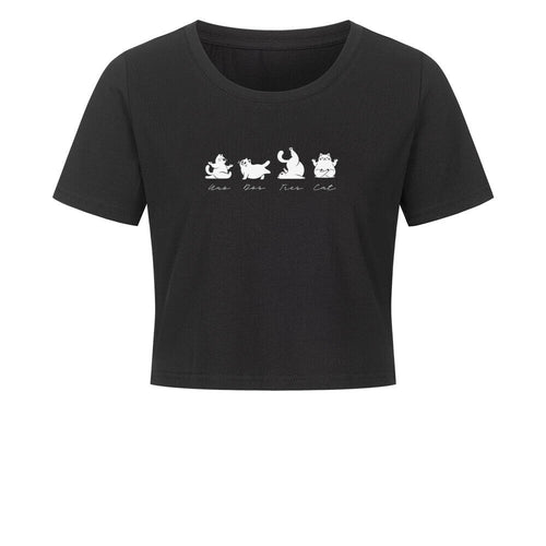 Yoga Katze Ladies Cropped Tee
