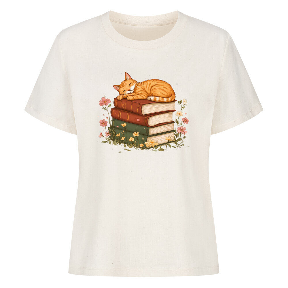 Schlafende Katze Organic Shirt Damen