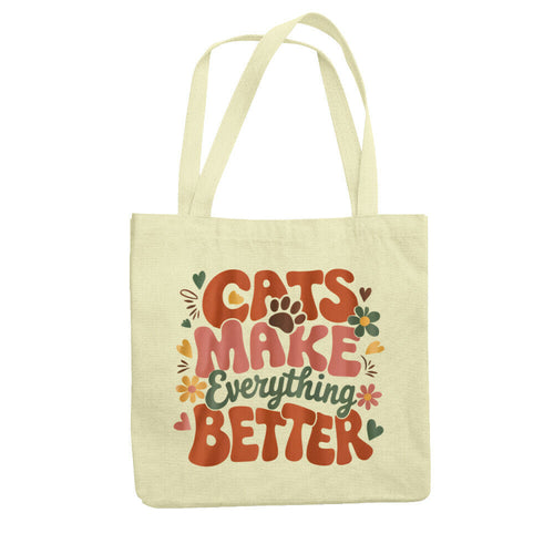Cat Make Everything Better Jutebeutel