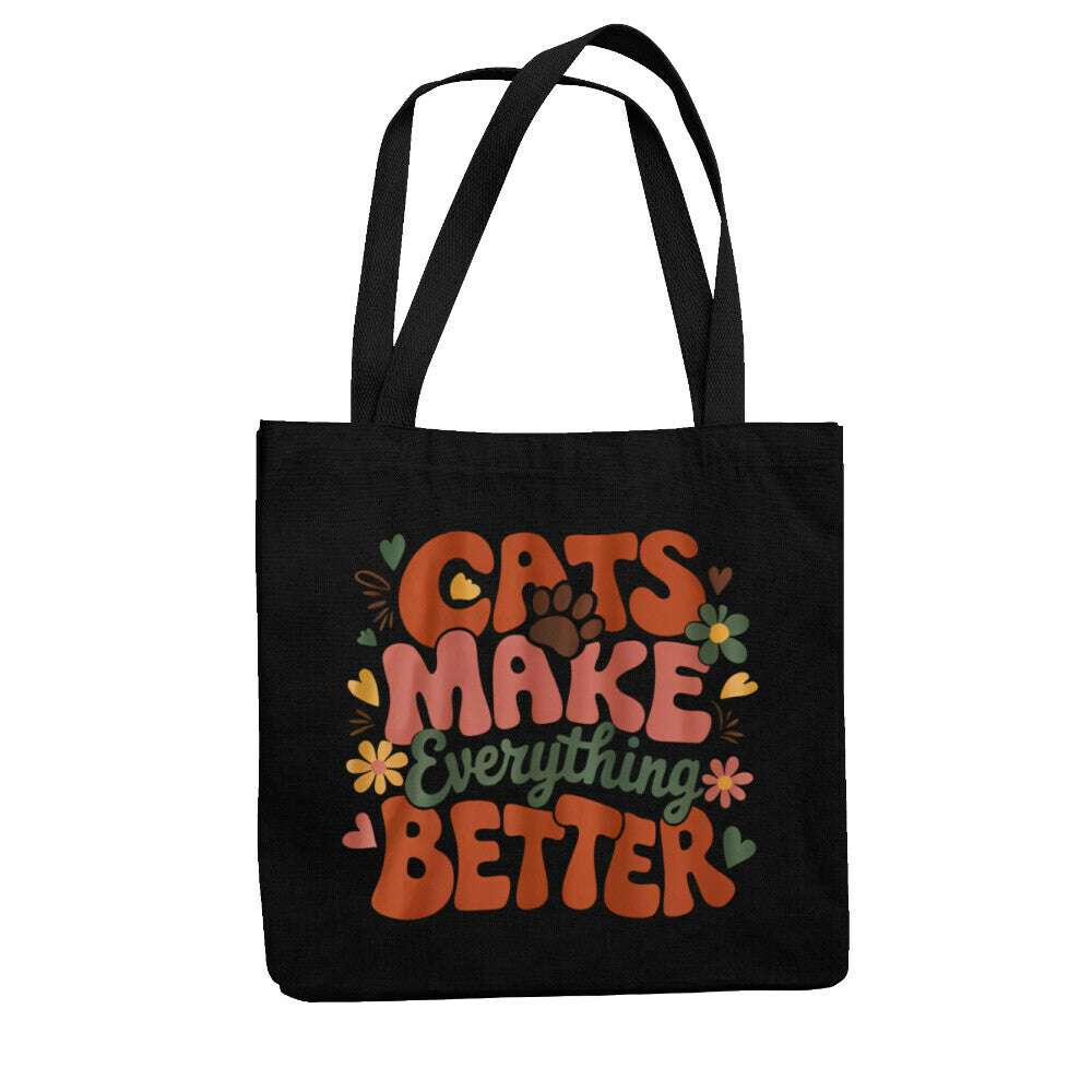 Cat Make Everything Better Jutebeutel