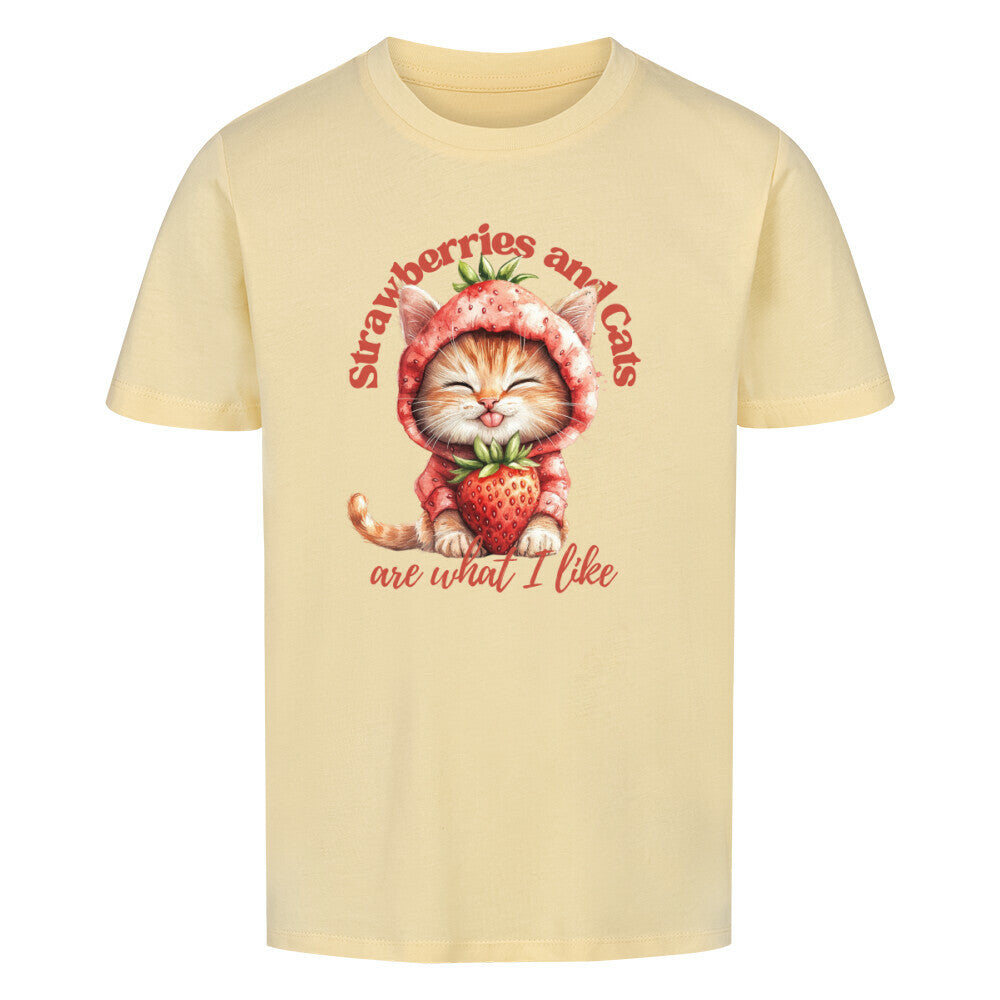 Strawberries Organic Shirt Kids