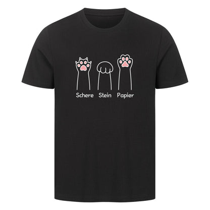 Schere Stein Papier unisex basic T-Shirt