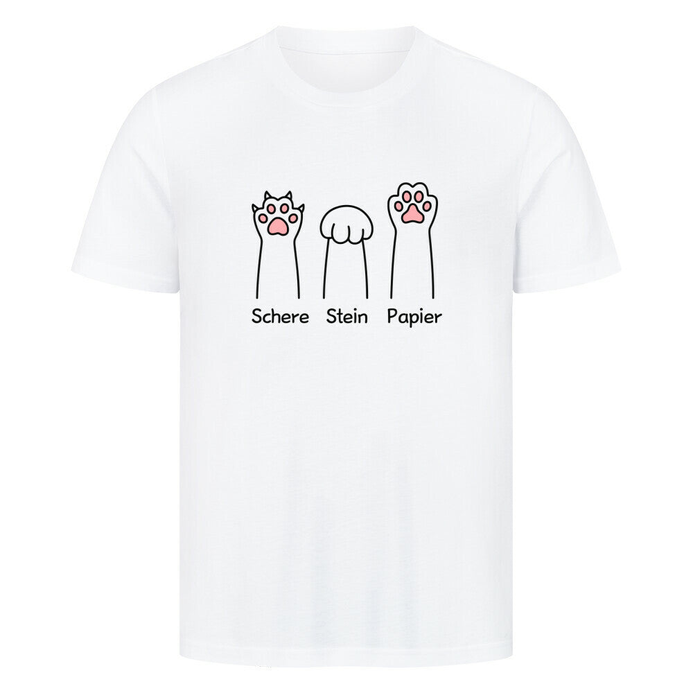 Schere Stein Papier unisex basic T-Shirt