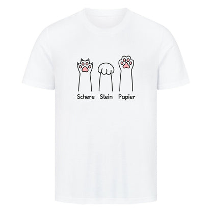 Schere Stein Papier unisex basic T-Shirt