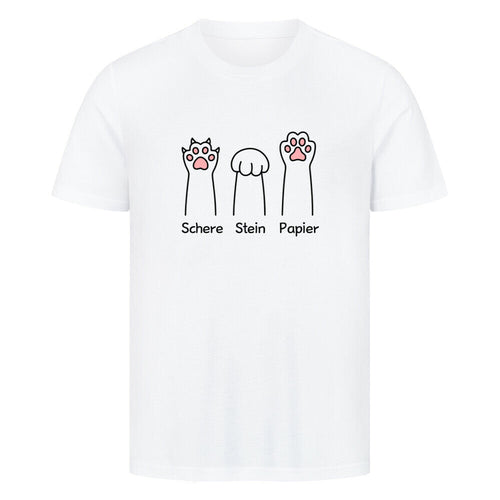 Schere Stein Papier unisex basic T-Shirt