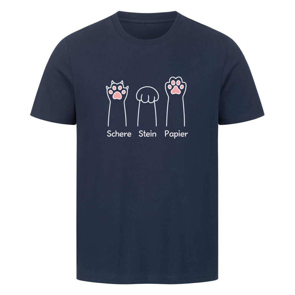 Schere Stein Papier unisex basic T-Shirt