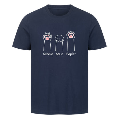 Schere Stein Papier unisex basic T-Shirt