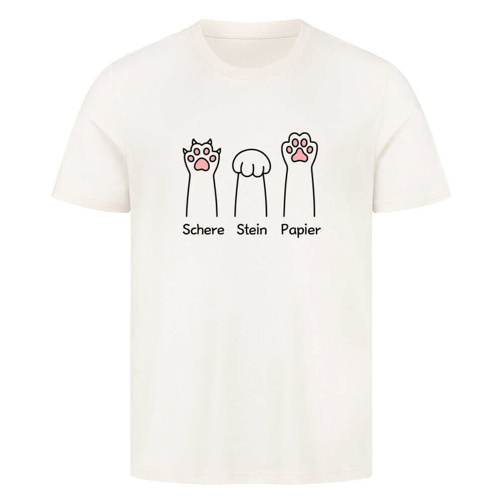 Schere Stein Papier unisex basic T-Shirt