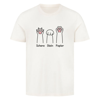 Schere Stein Papier unisex basic T-Shirt