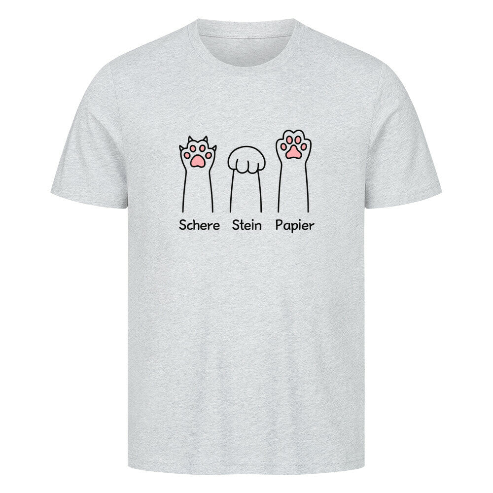 Schere Stein Papier unisex basic T-Shirt
