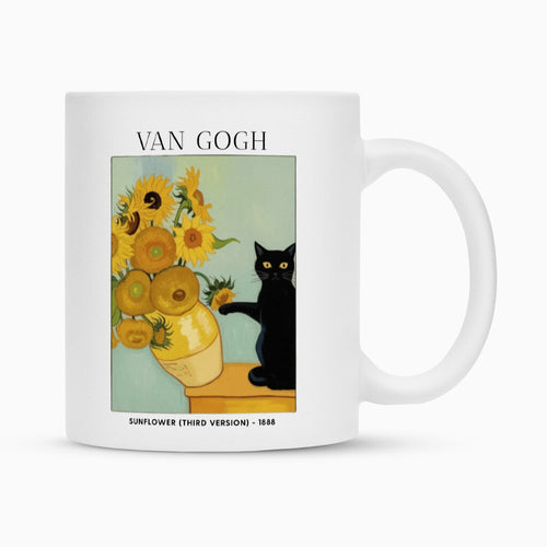 Sonnenblumen mit Katze - Van Gogh - Tasse