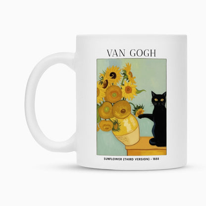 Sonnenblumen mit Katze - Van Gogh - Tasse