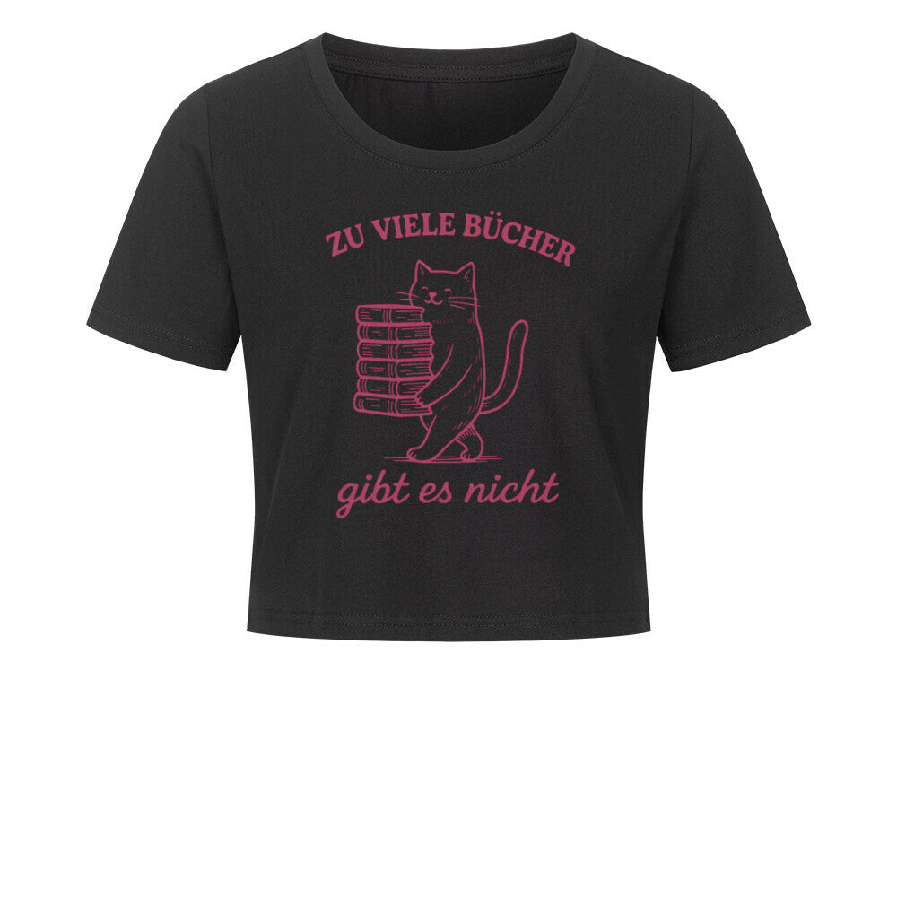 Zu viele Bücher gibt es nicht-Ladies Cropped Tee
