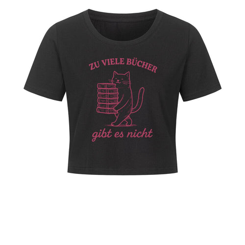 Zu viele Bücher gibt es nicht-Ladies Cropped Tee