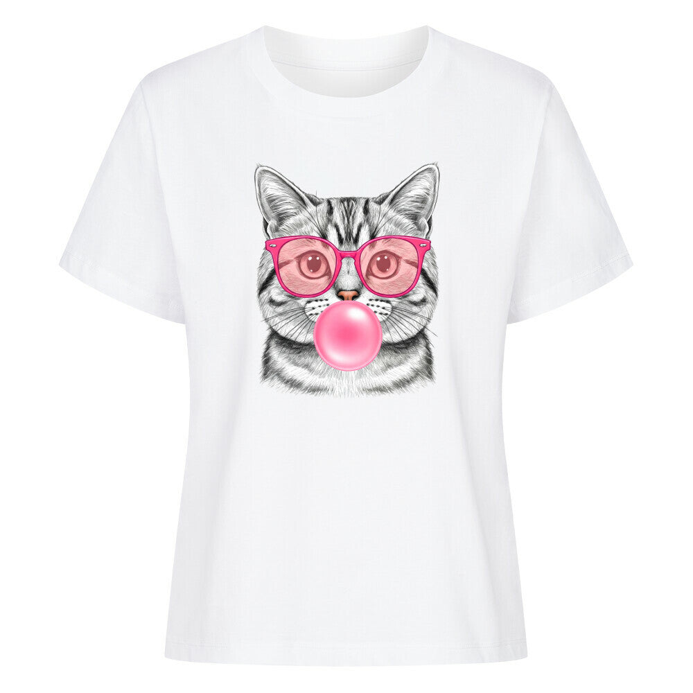 Katze mit Kaugummi - Organic Shirt Women