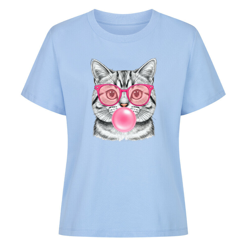 Katze mit Kaugummi - Organic Shirt Women