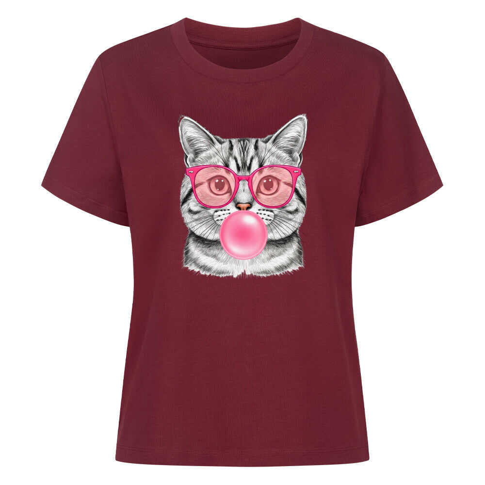 Katze mit Kaugummi - Organic Shirt Women