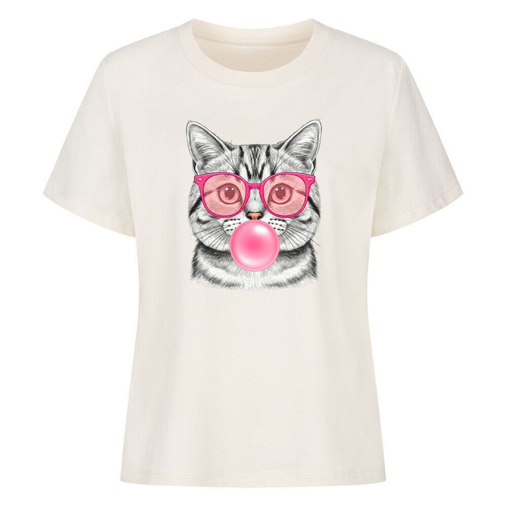 Katze mit Kaugummi - Organic Shirt Women