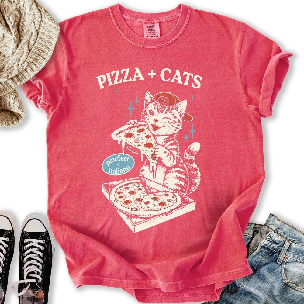 Pizza and Cats Relaxed Tee