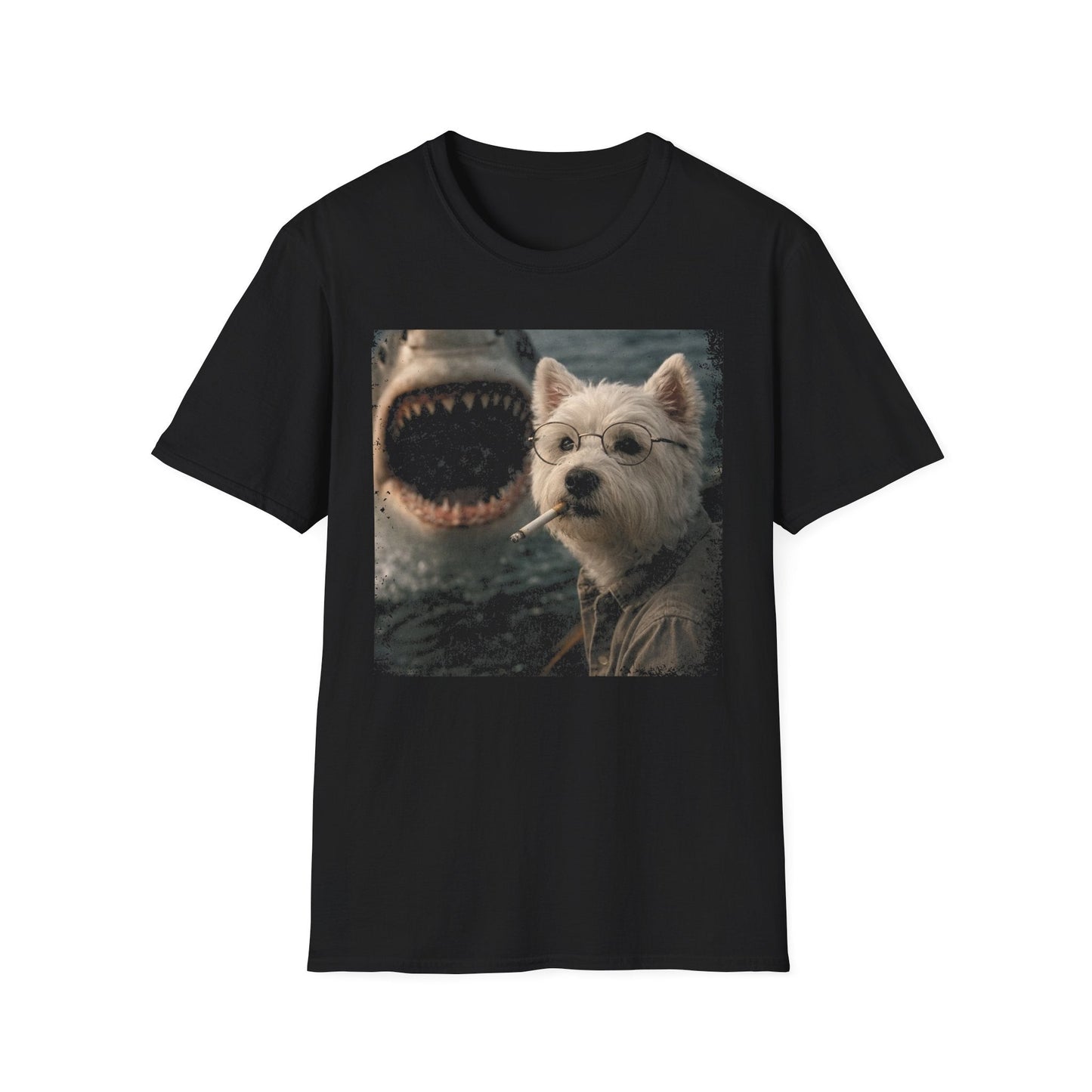 Westie and Shark Tee