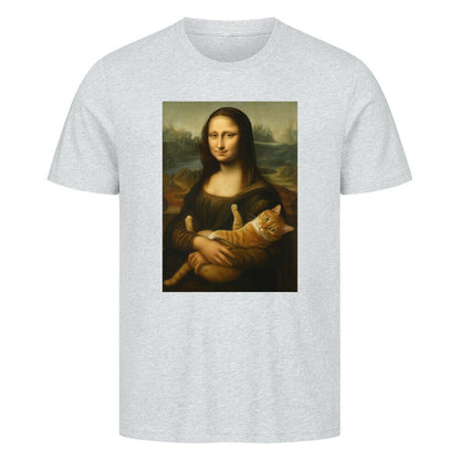 Mona Lisa mit Katze Unisex Shirt
