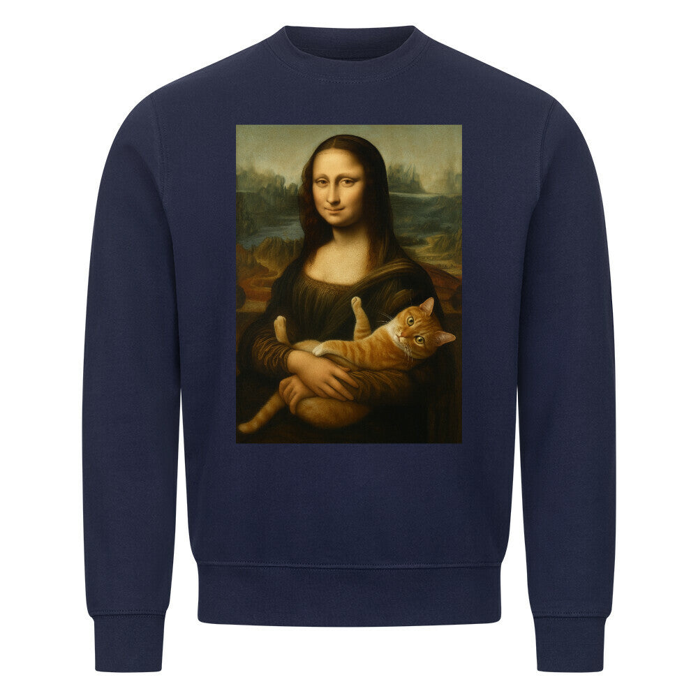Mona Lisa mit Katze Sweatshirt