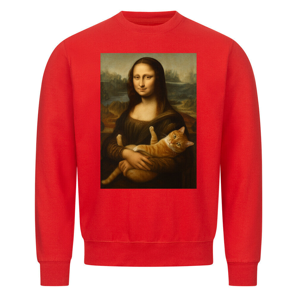 Mona Lisa mit Katze Sweatshirt