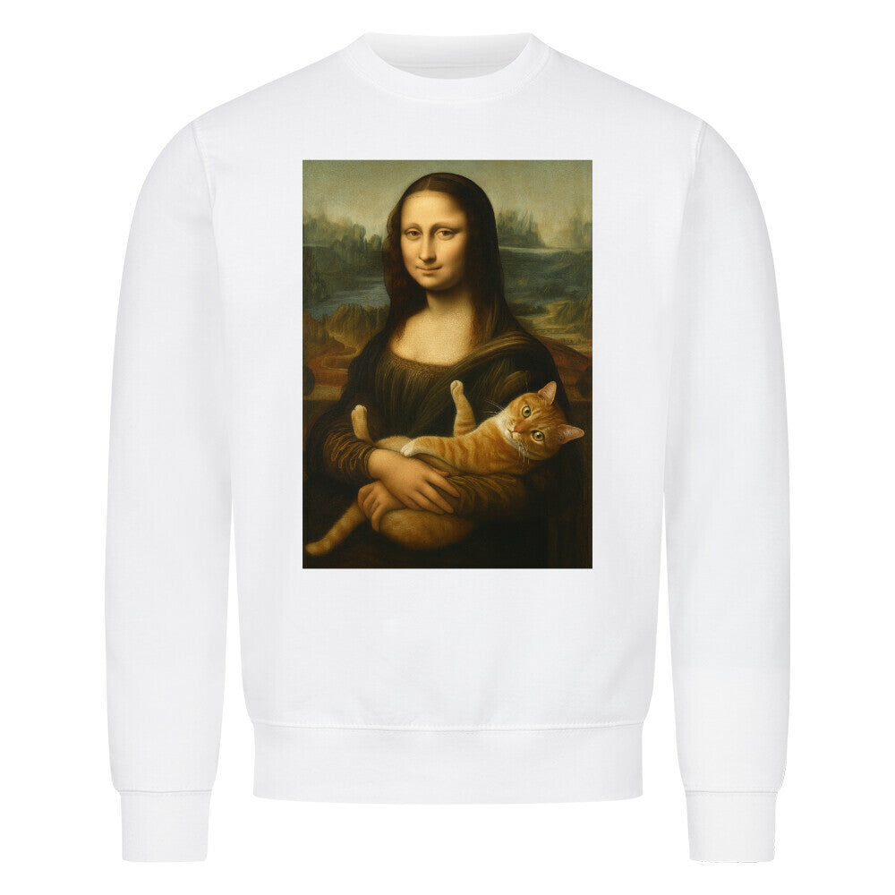 Mona Lisa mit Katze Sweatshirt