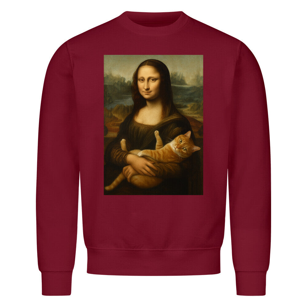 Mona Lisa mit Katze Sweatshirt