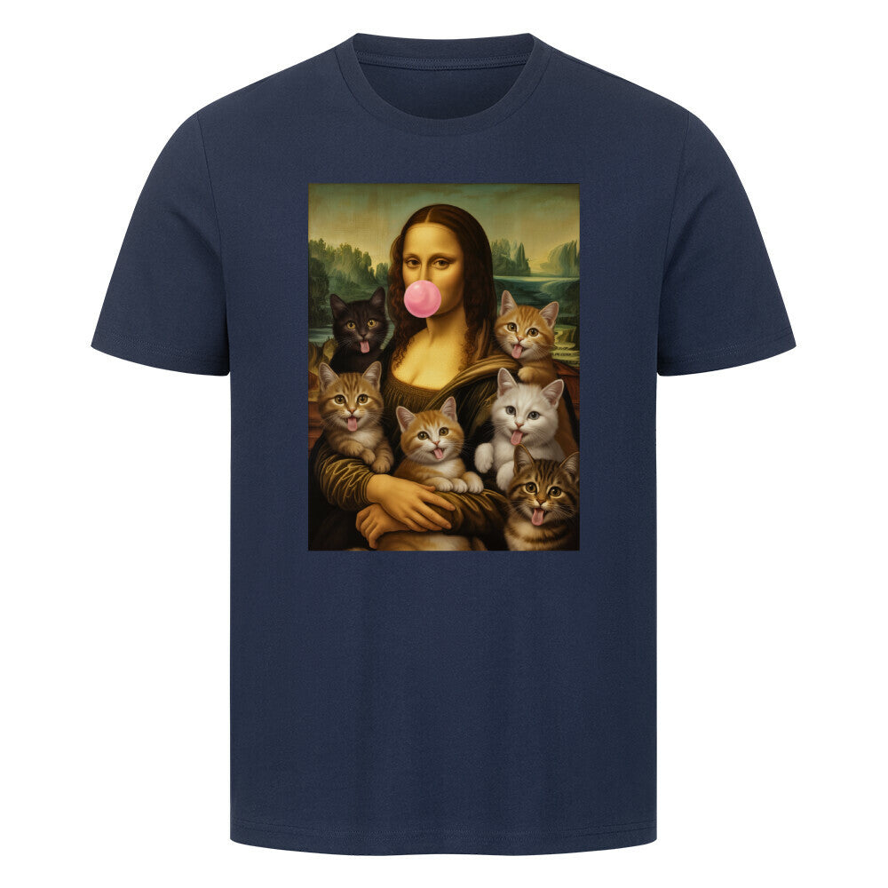 Mona Lisa mit Katzen und Kaugummi T-Shirt