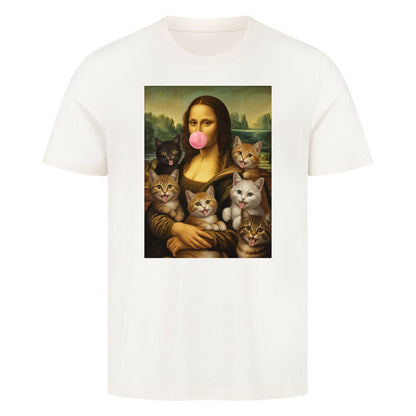 Mona Lisa mit Katzen und Kaugummi T-Shirt