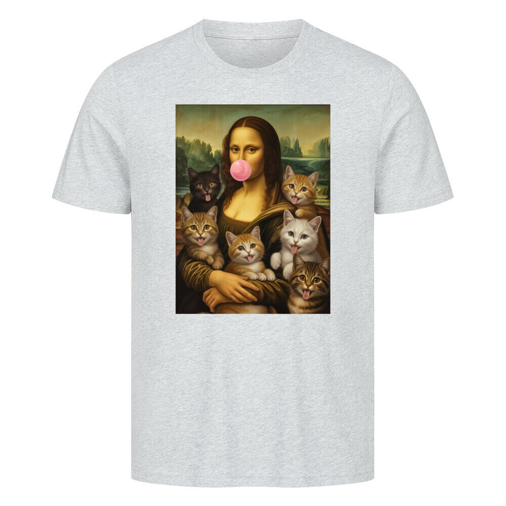 Mona Lisa mit Katzen und Kaugummi T-Shirt