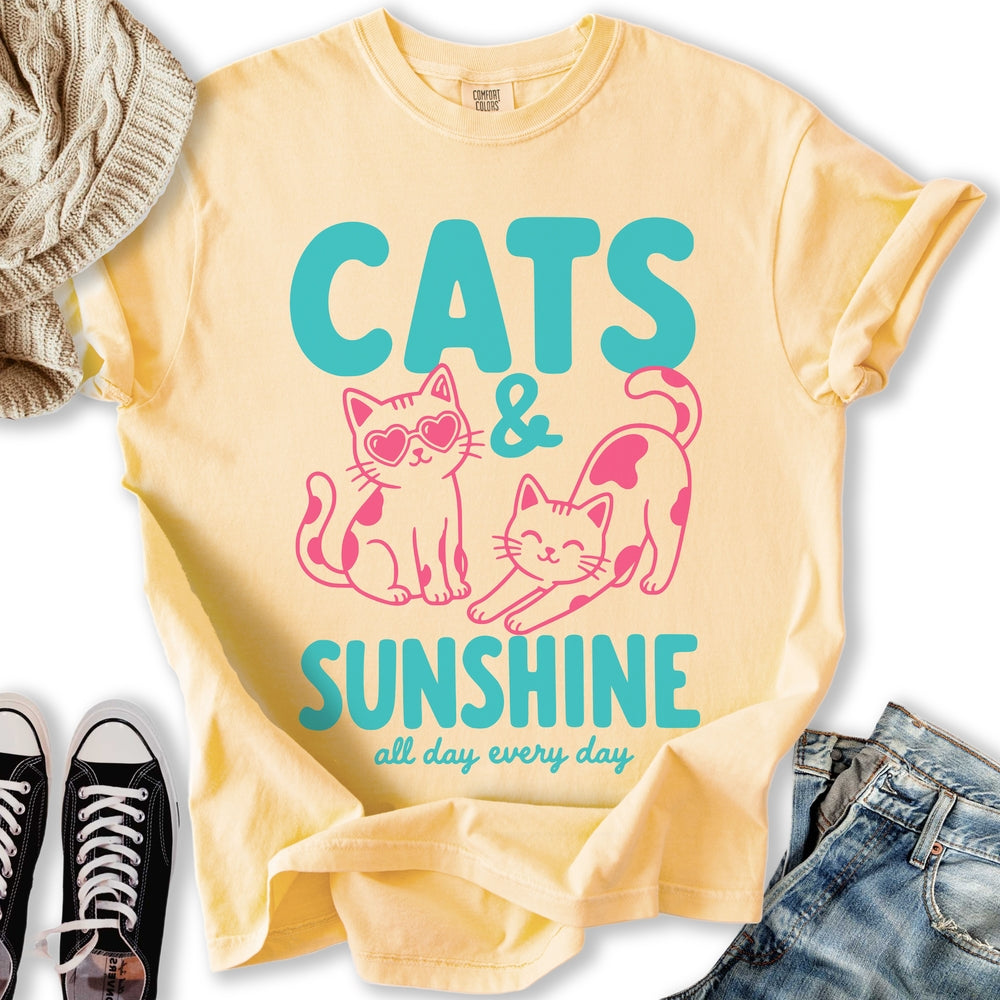 Cats and Sunshine Relaxed Tee