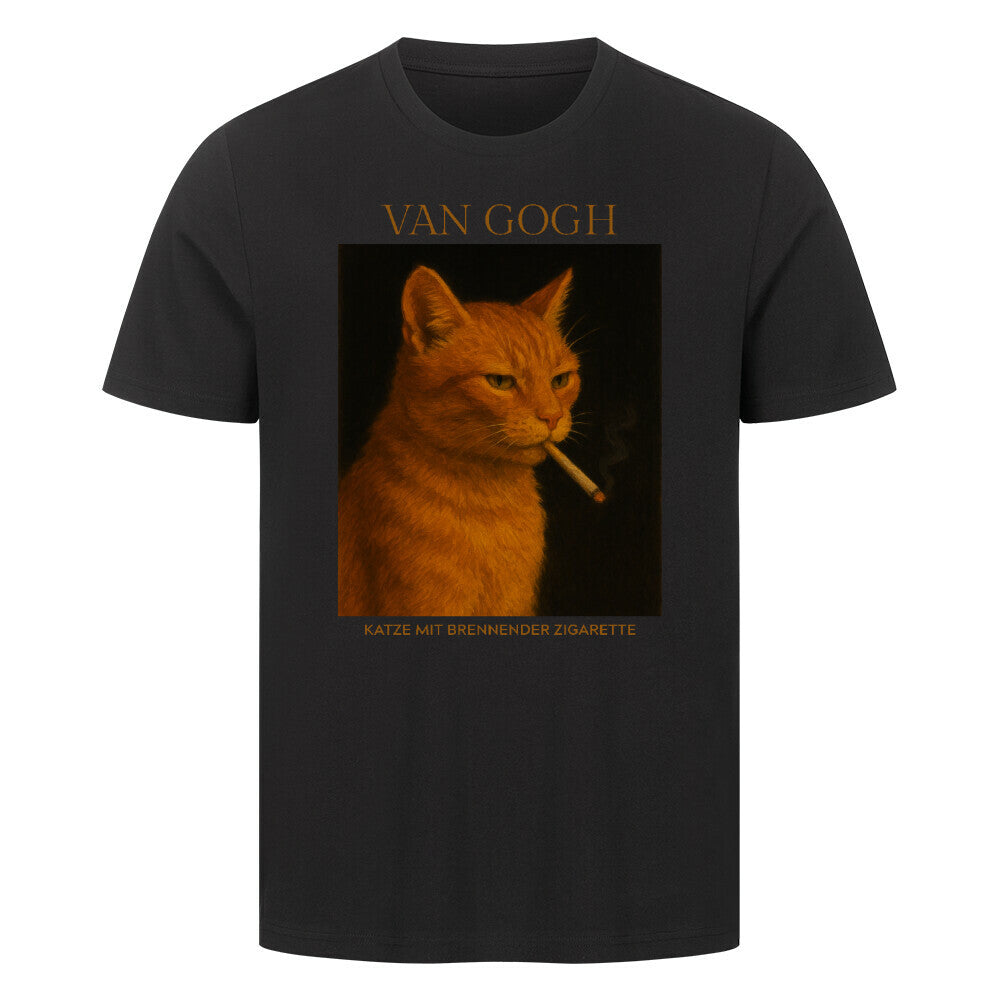 Katze mit brennender Zigarette T-Shirt