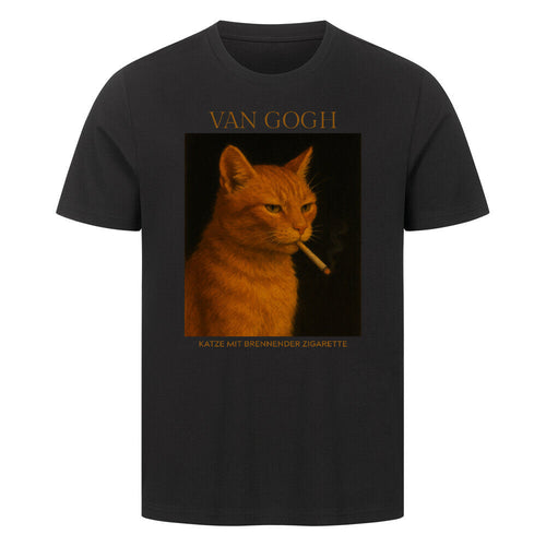 Katze mit brennender Zigarette T-Shirt