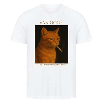 Katze mit brennender Zigarette T-Shirt