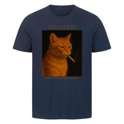 Katze mit brennender Zigarette T-Shirt