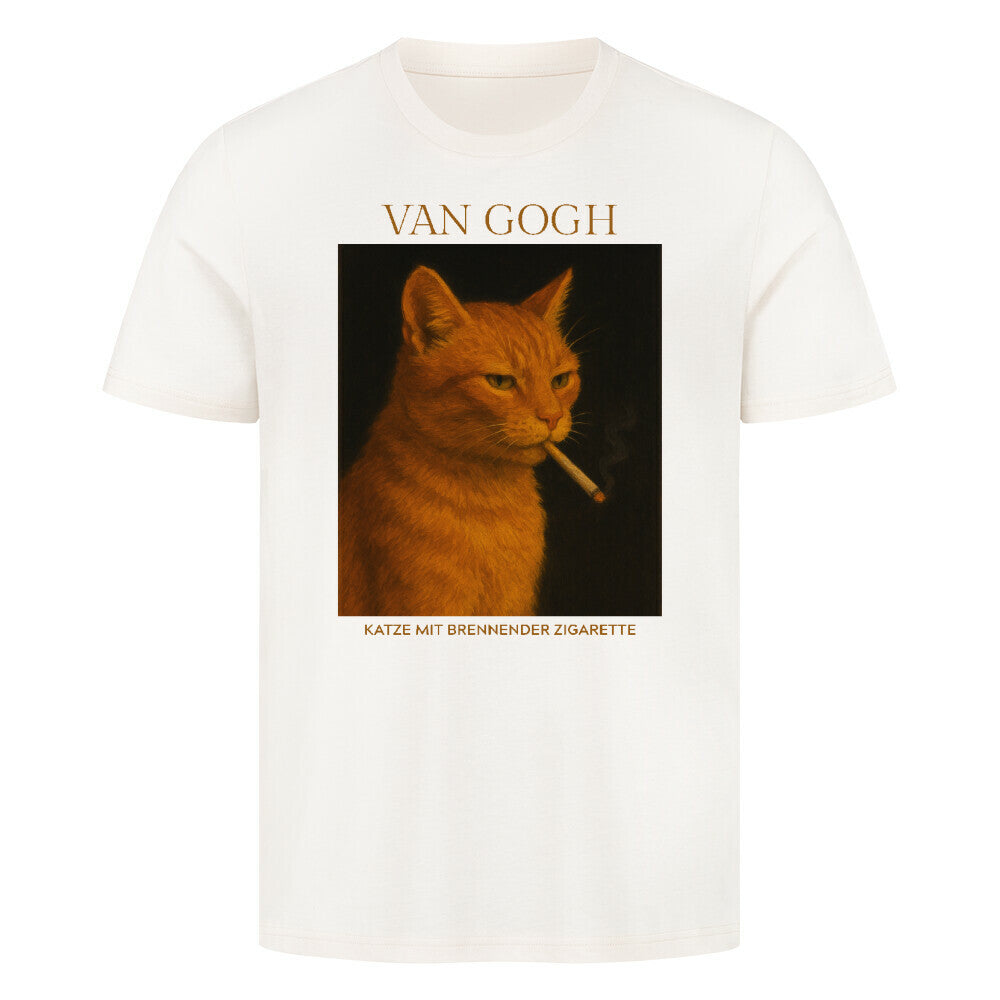 Katze mit brennender Zigarette T-Shirt