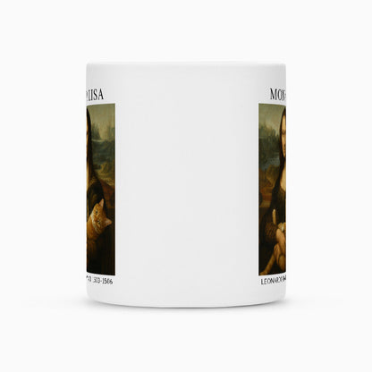 Mona Lisa mit Katze Tasse